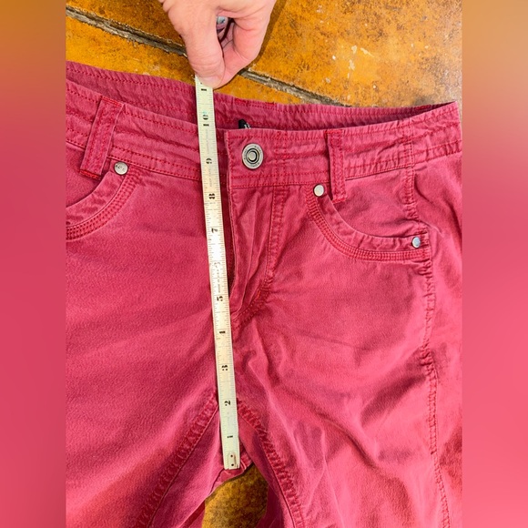 Kuhl red vintage wash mid rise cargo hiking pants size 8 women’s - Picture 5 of 8